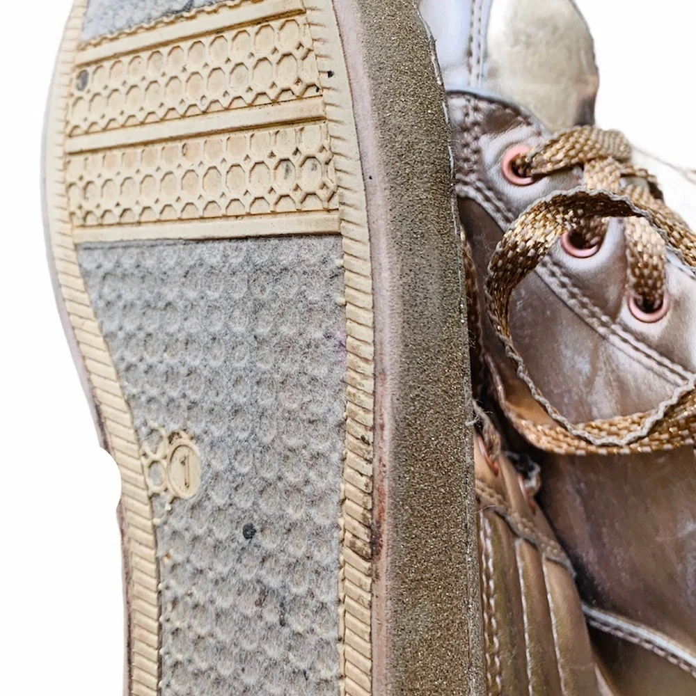 The Children’s Place Metallic Gold Hi Top Shoes